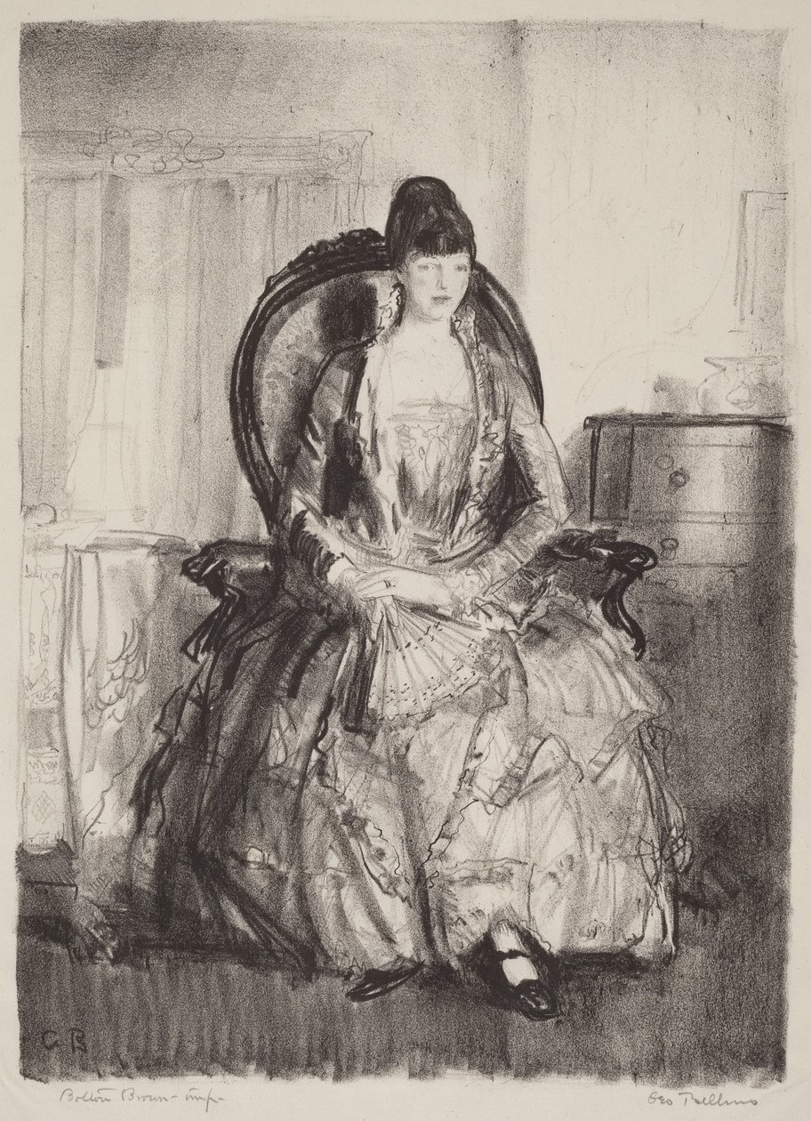 Dame med vifte av George Bellows