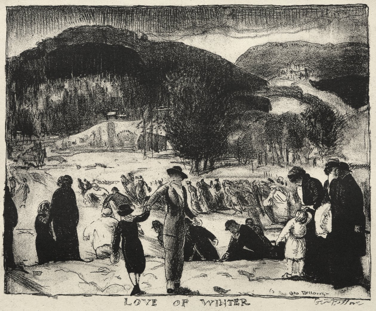 Kjærlighet til vinteren, julen 1917 av George Bellows