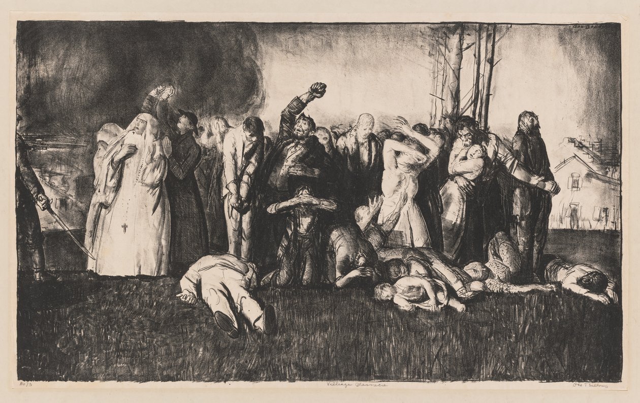 Massakren i Dinant av George Bellows