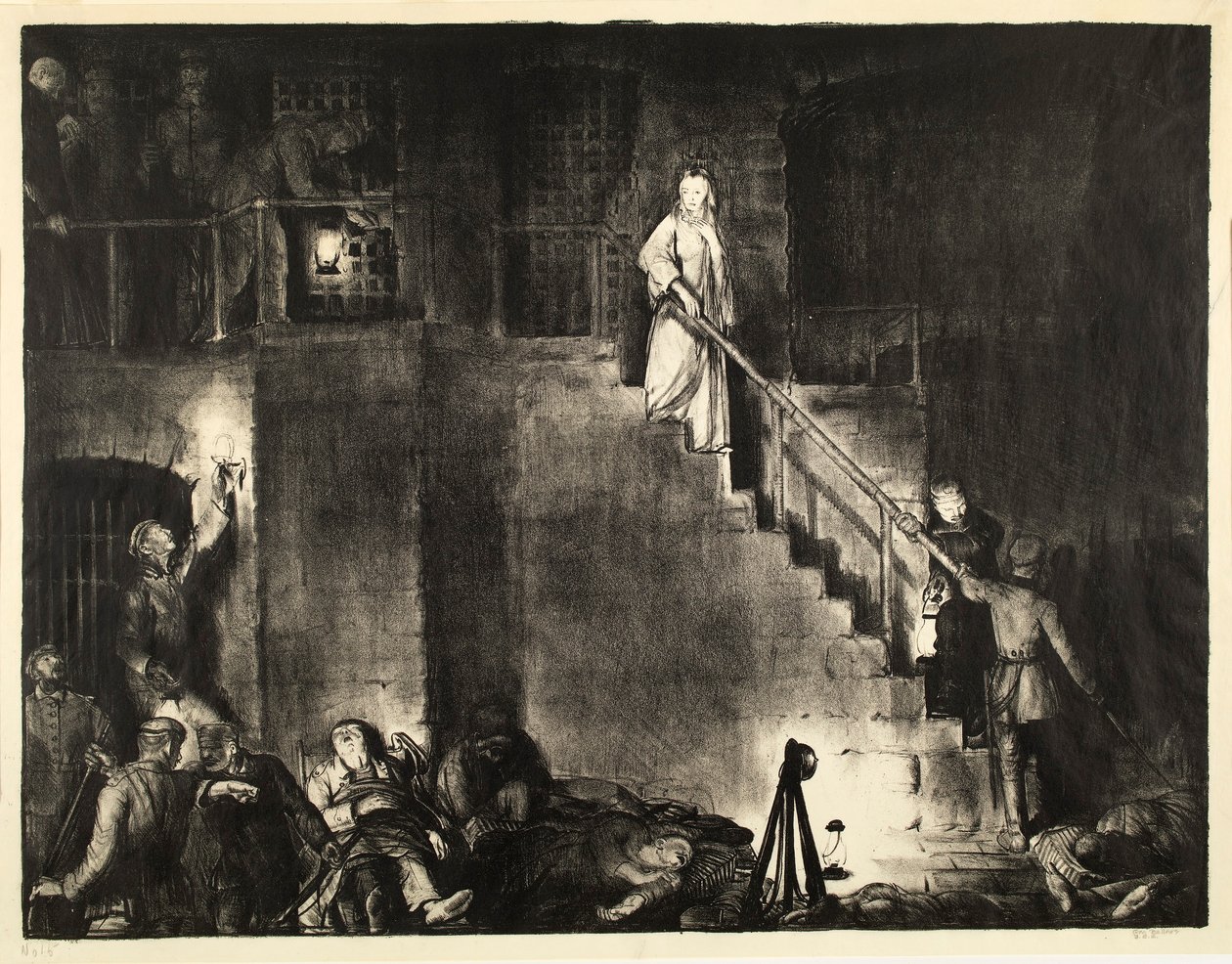 Mordet på Edith Cavell (fra serien "Krig") av George Bellows