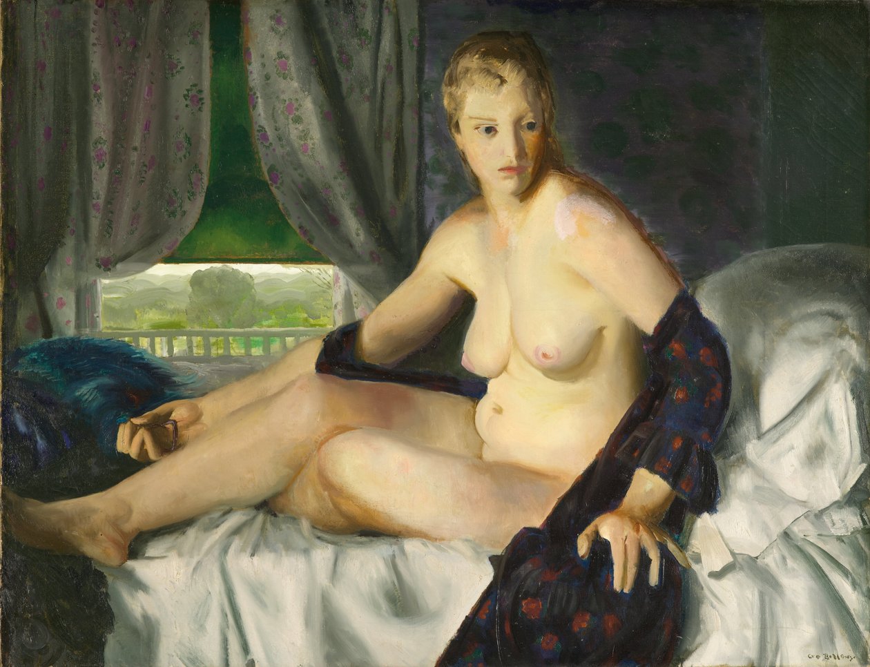 Naken med vifte av George Bellows