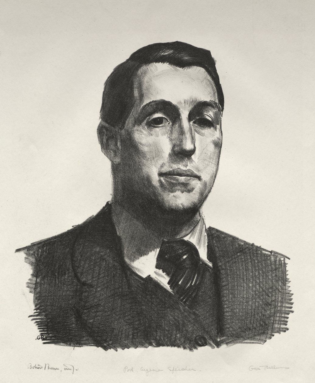 Portrett av Eugene Speicher, første stein av George Bellows