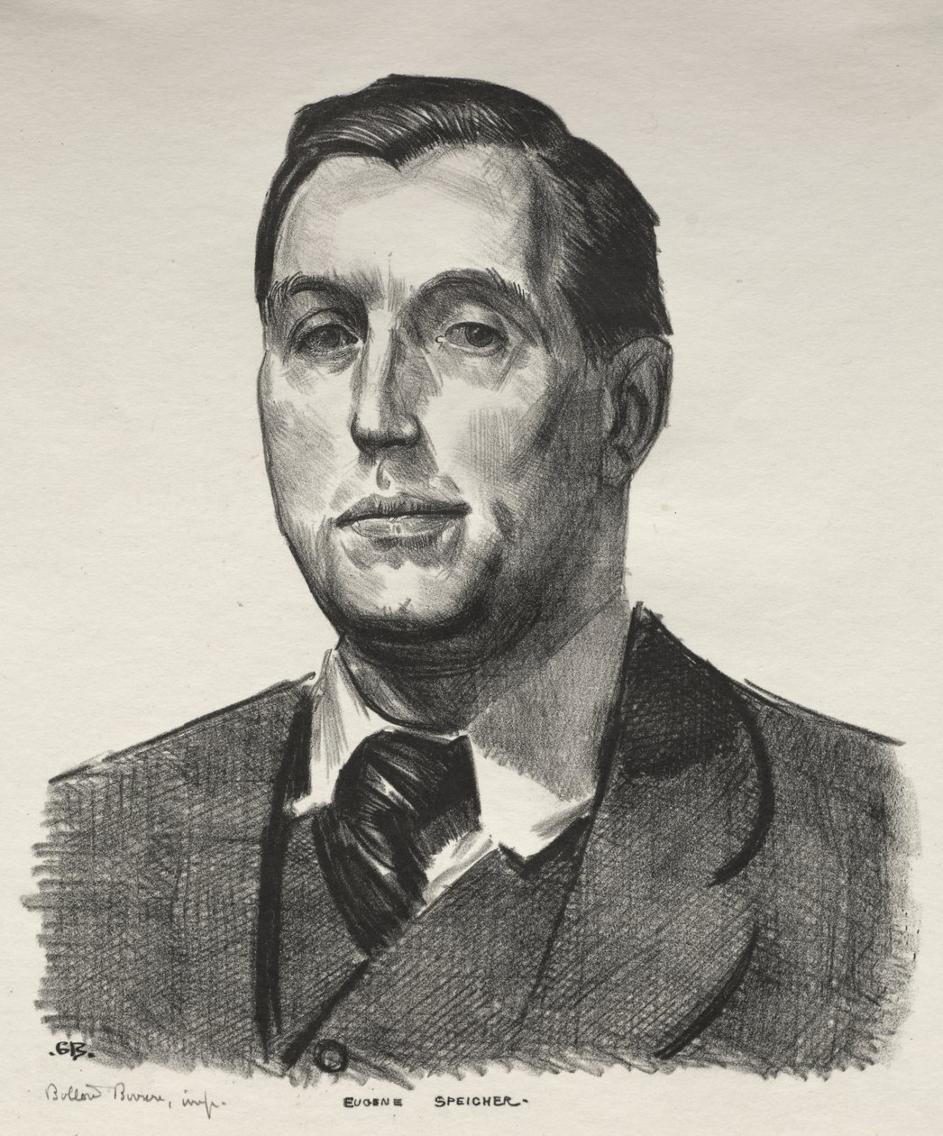 Portrett av Eugene Speicher, andre stein av George Bellows