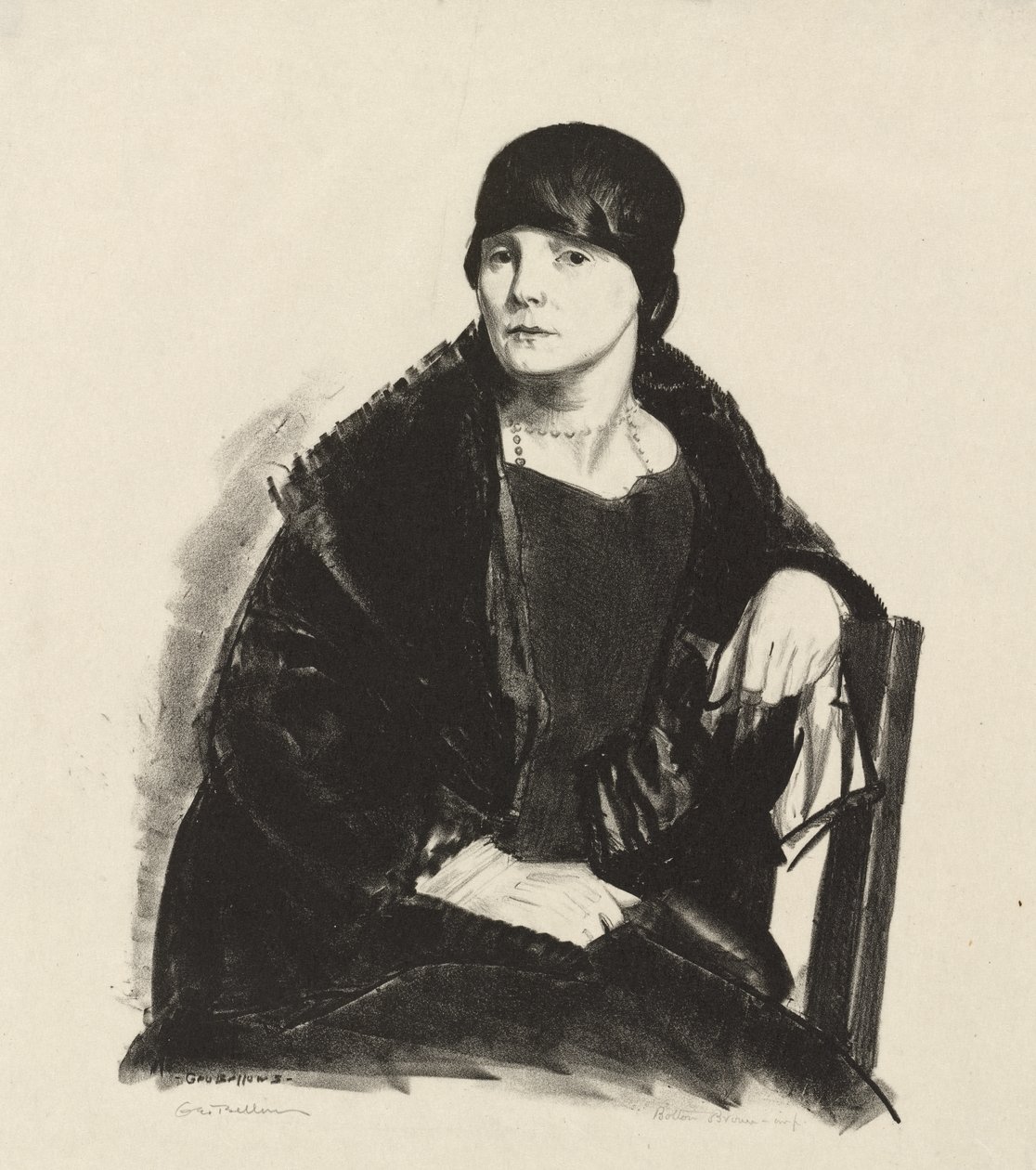 Portrett av fru R. av George Bellows