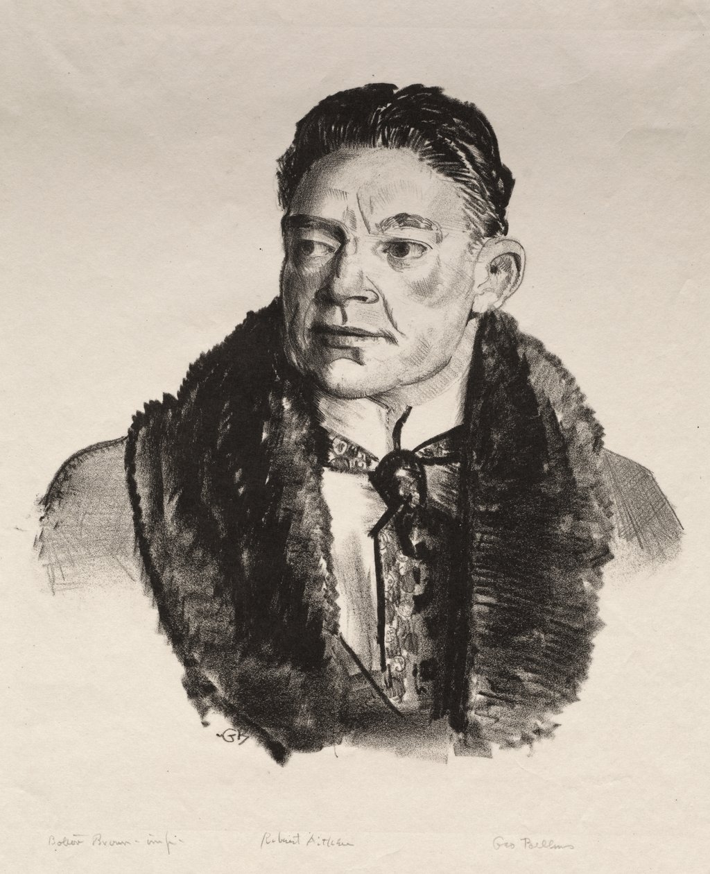 Portrett av Robert Aitken, «First Stone» av George Bellows