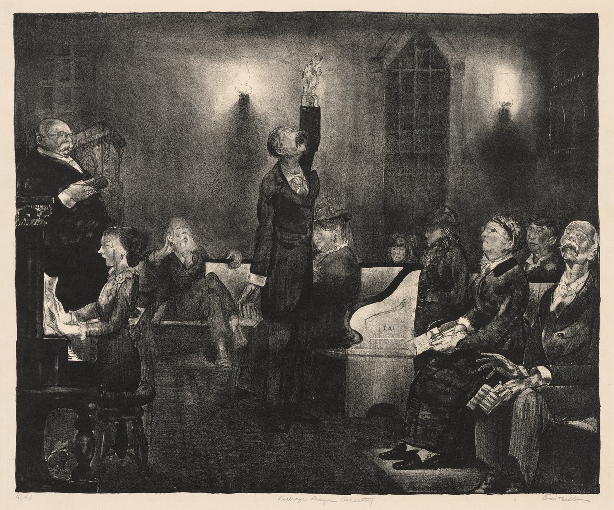 Bønnemøte, andre stein av George Bellows