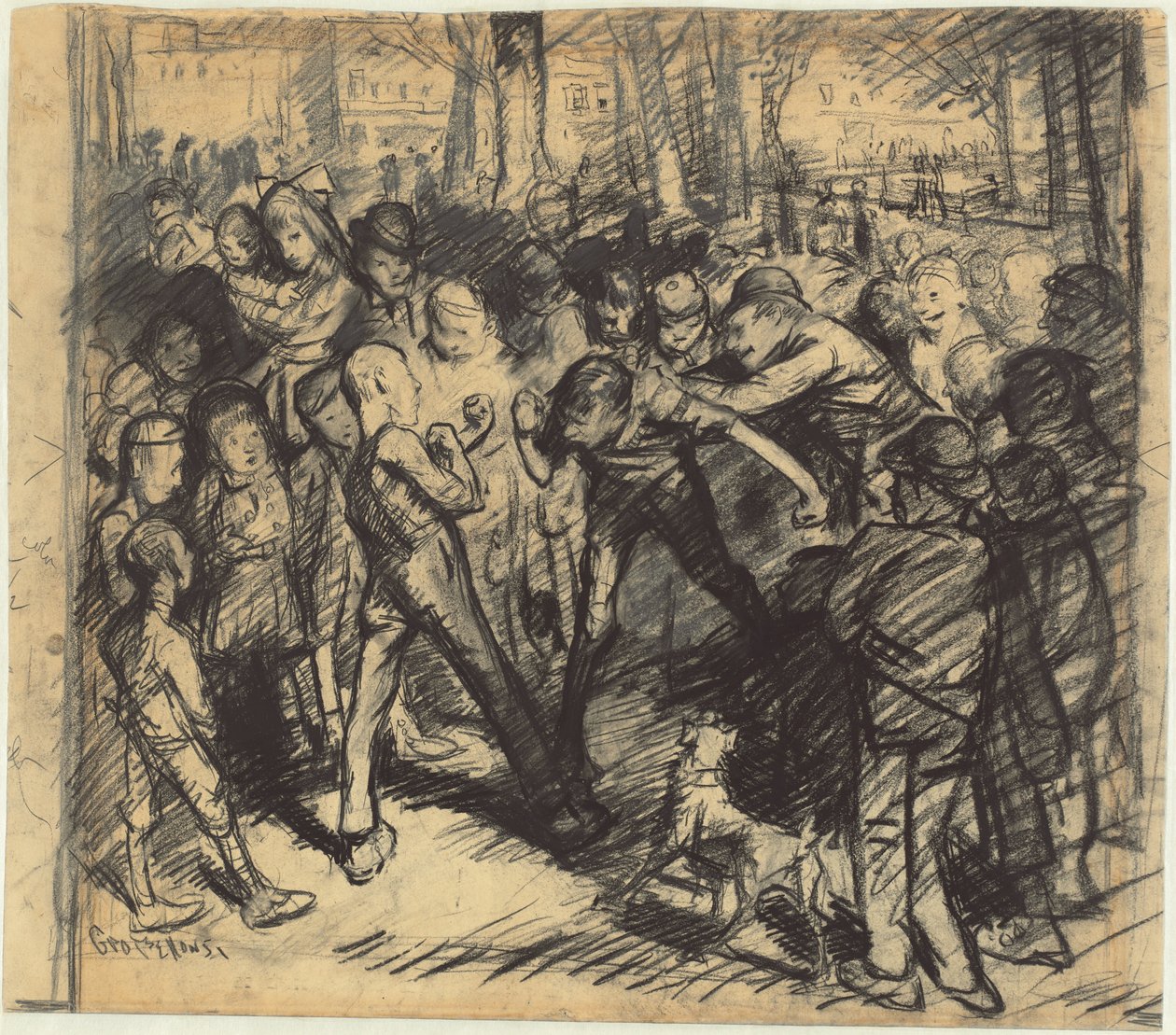 Street Fight [recto] av George Bellows