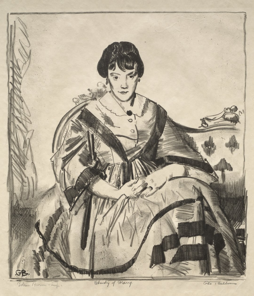 Studie av Mary av George Bellows