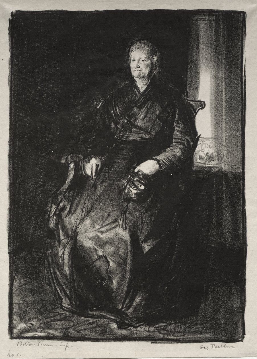 Studie av min mor, Første stein av George Bellows