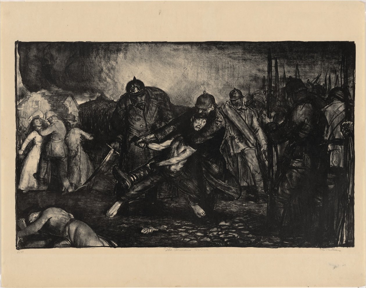 Tyskerne ankommer av George Bellows