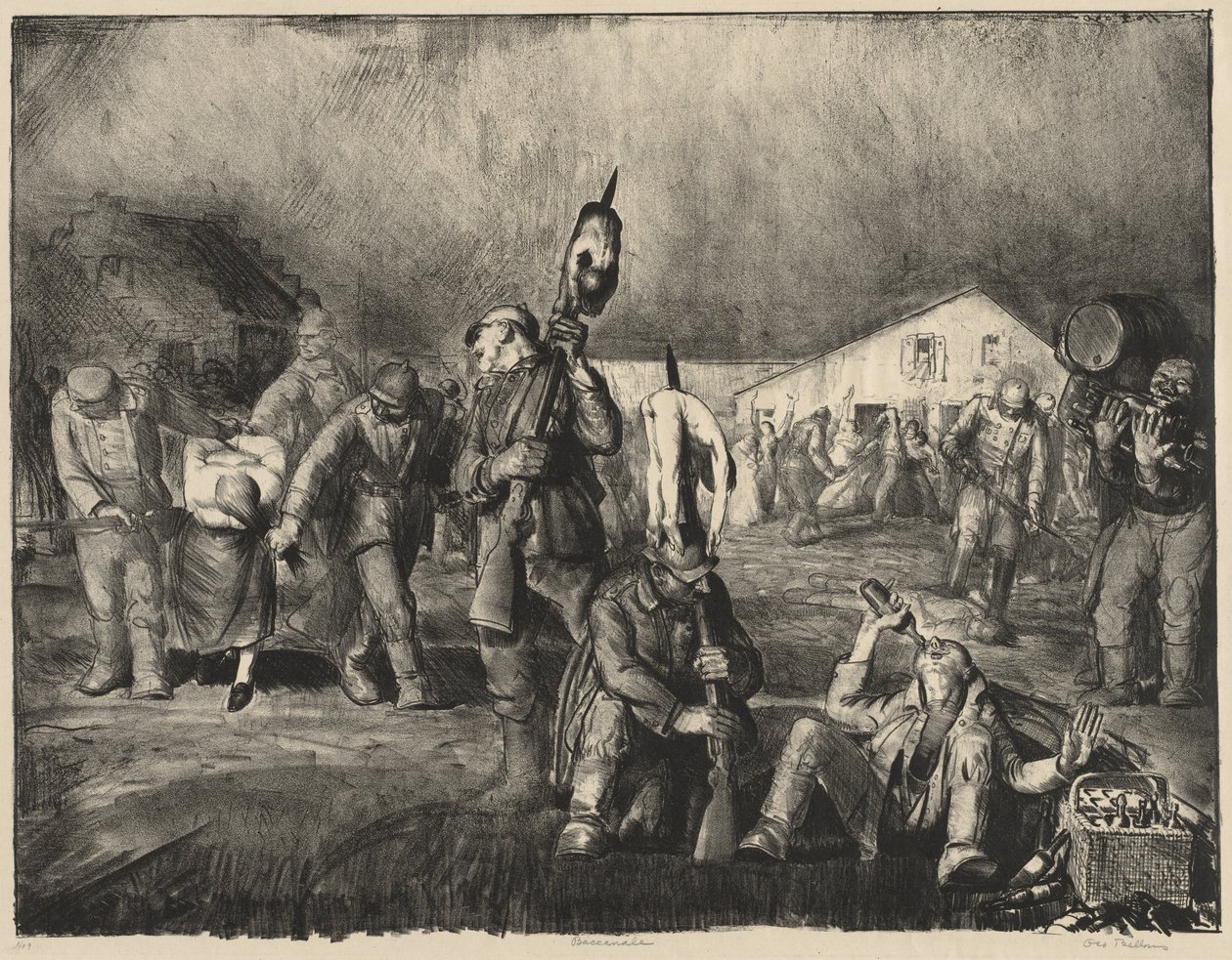 Krigsserie: Bakkanalet av George Bellows