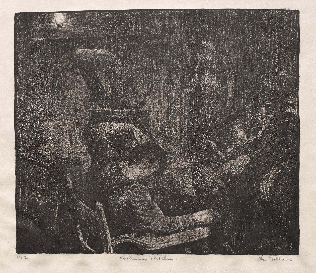 En arbeiders kjøkken av George Bellows