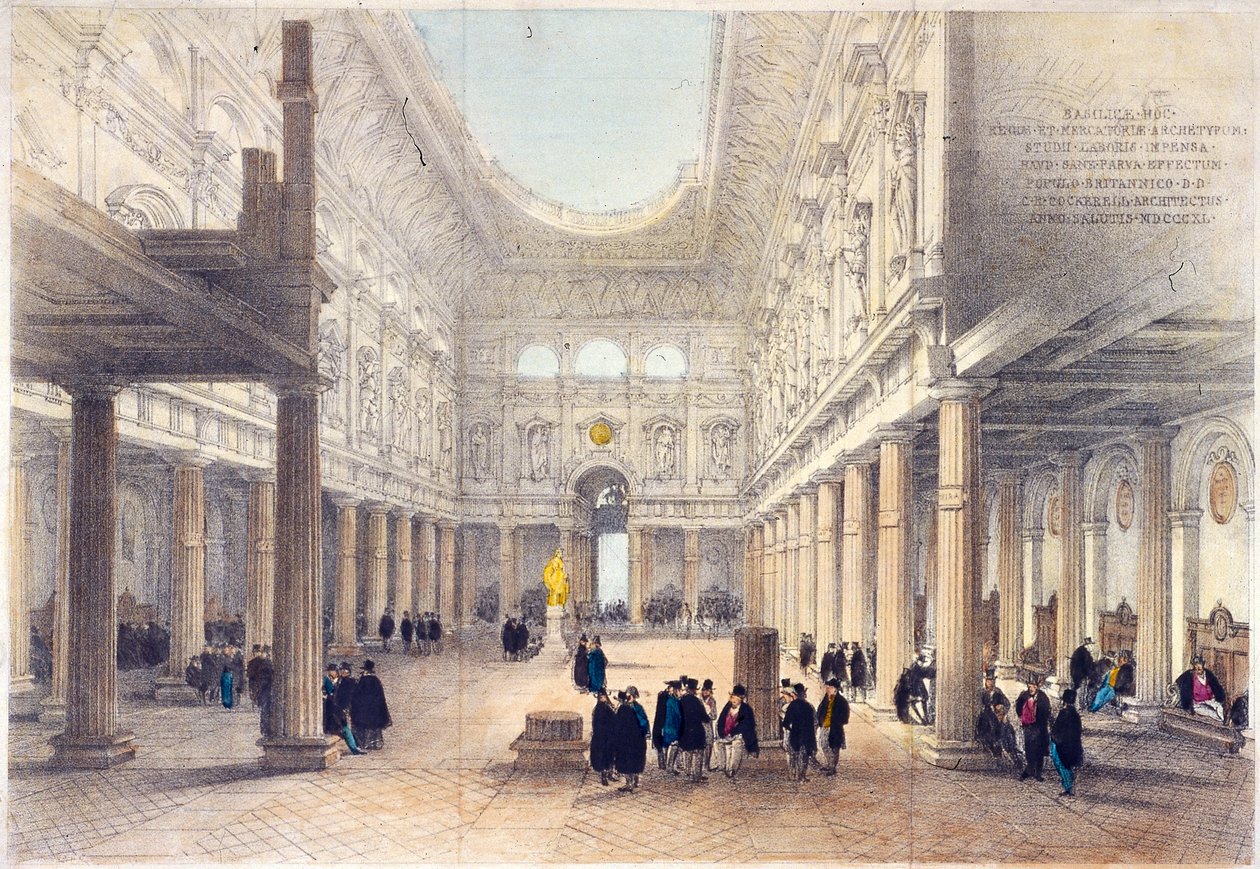 Royal Exchange 3rd interiør, London, 1840 av George Belton Moore