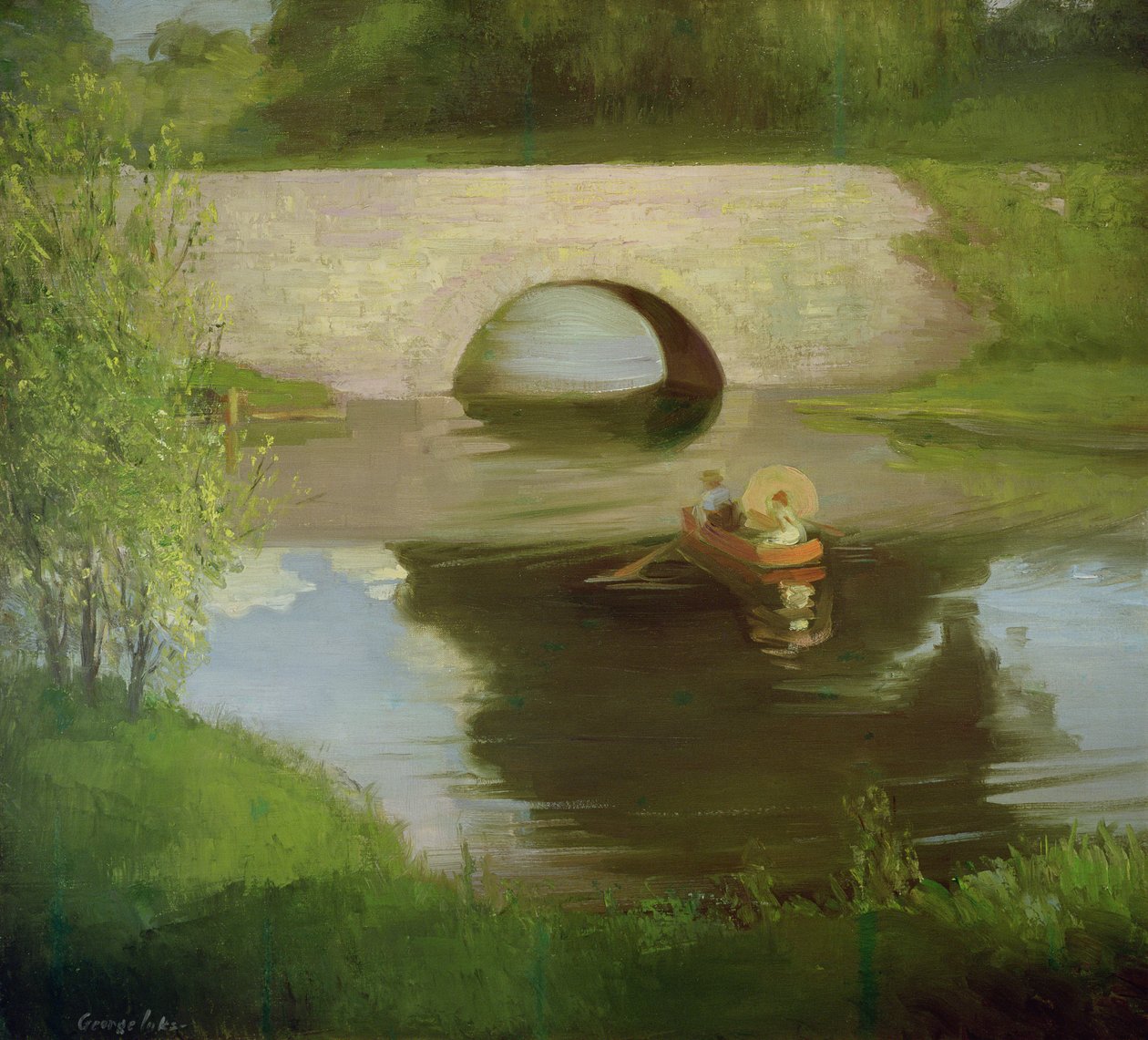 Central Park (olje på lerret) av George Benjamin Luks