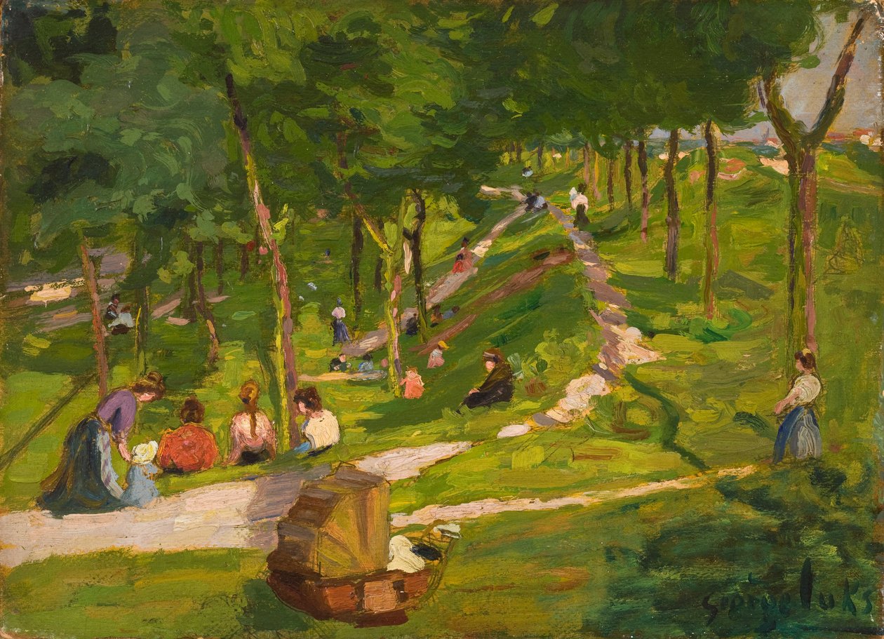 New York Park av George Benjamin Luks