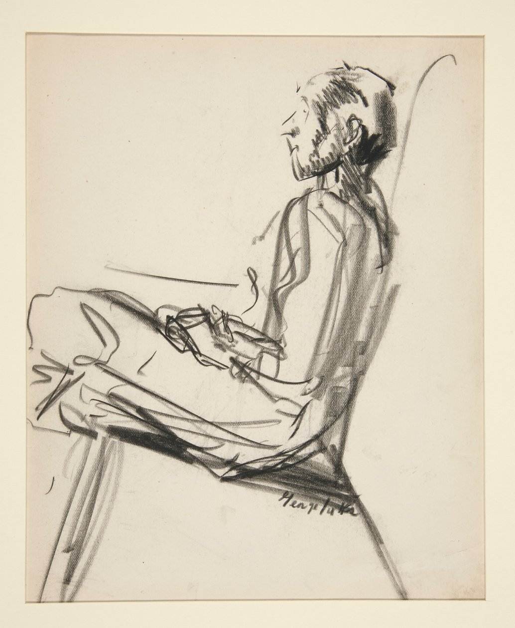 Sittende mann av George Benjamin Luks