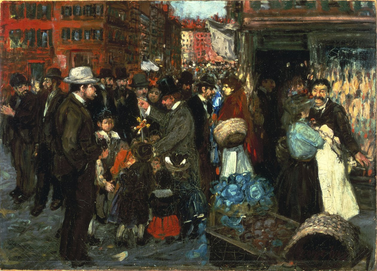 Gatescene (Hester Street) av George Benjamin Luks