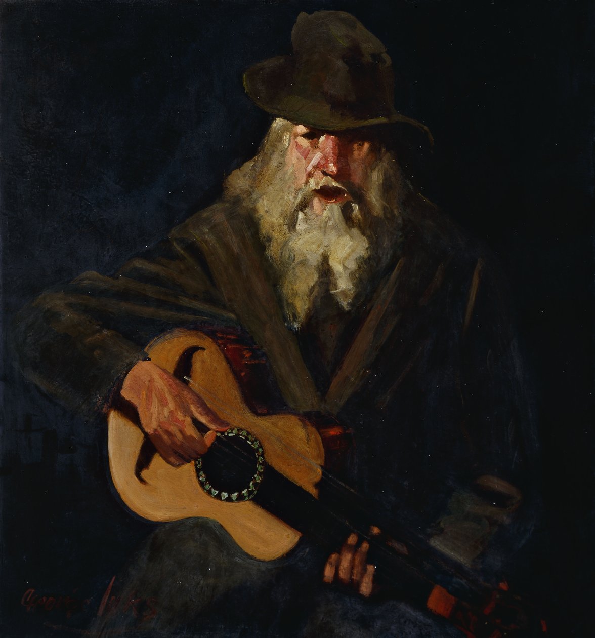 Hobo-musikeren av George Benjamin Luks