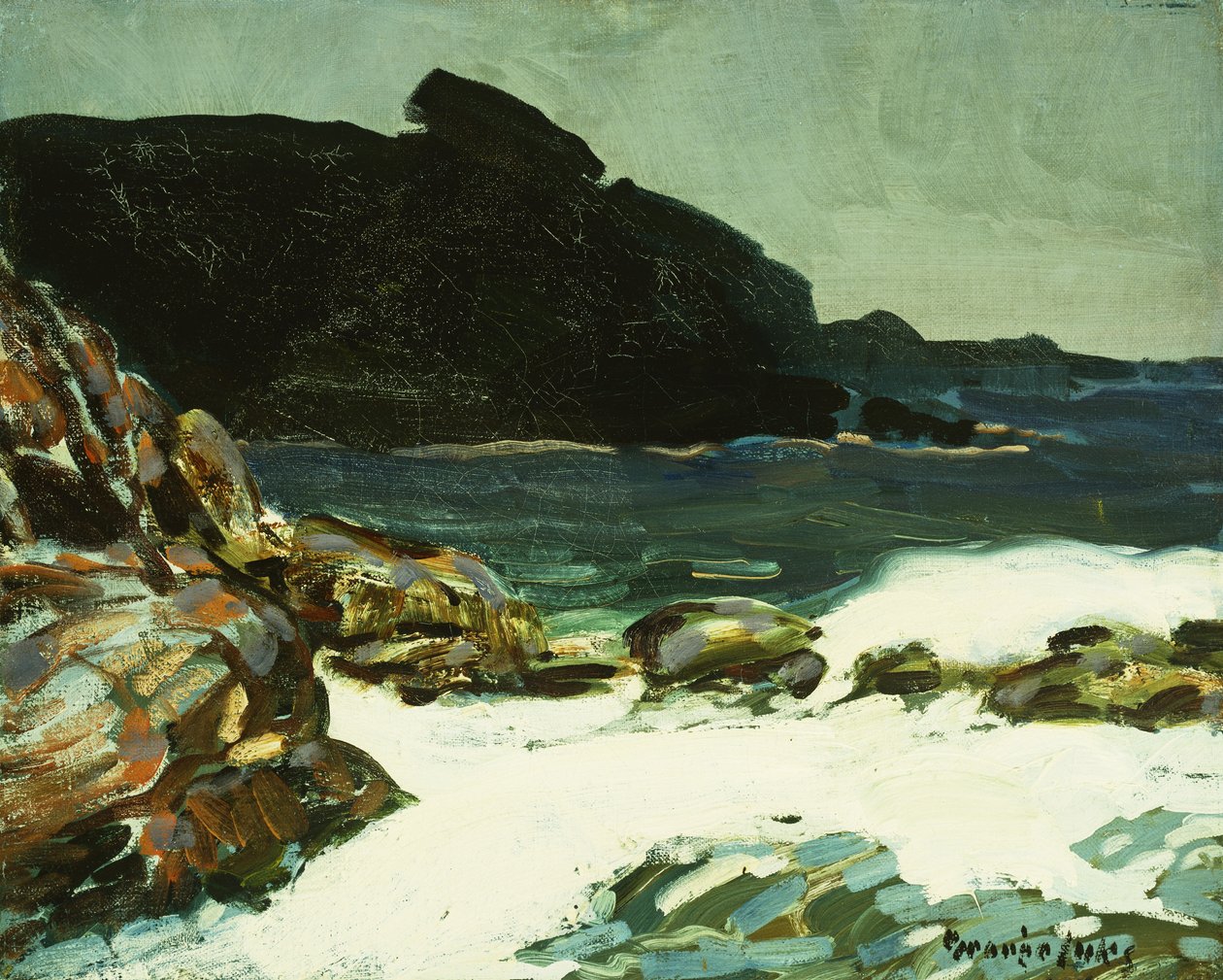The Ledge, Cape Elizabeth, Maine av George Benjamin Luks