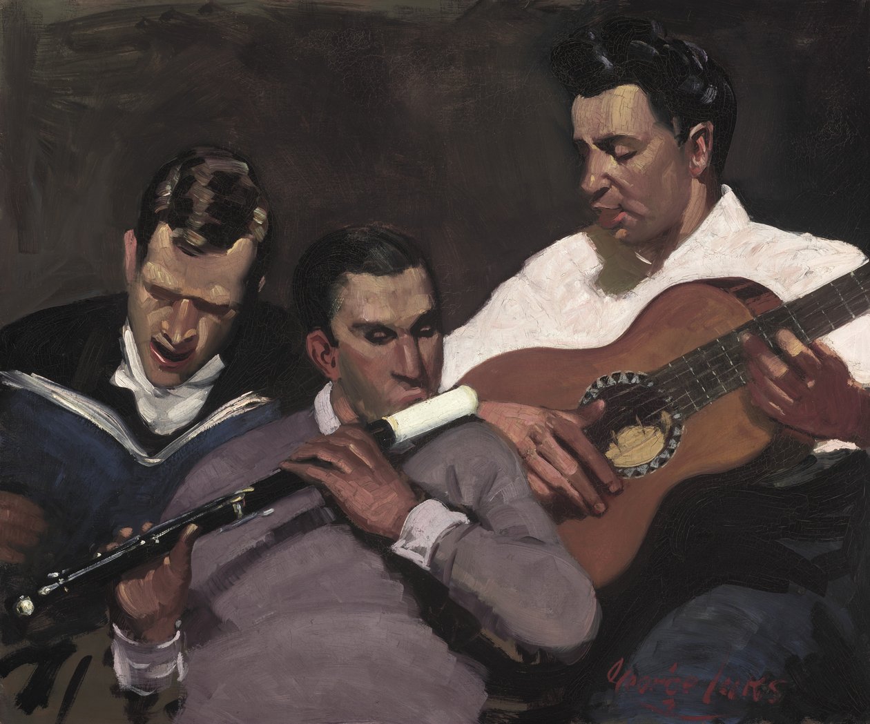 Tre toppsersjanter av George Benjamin Luks