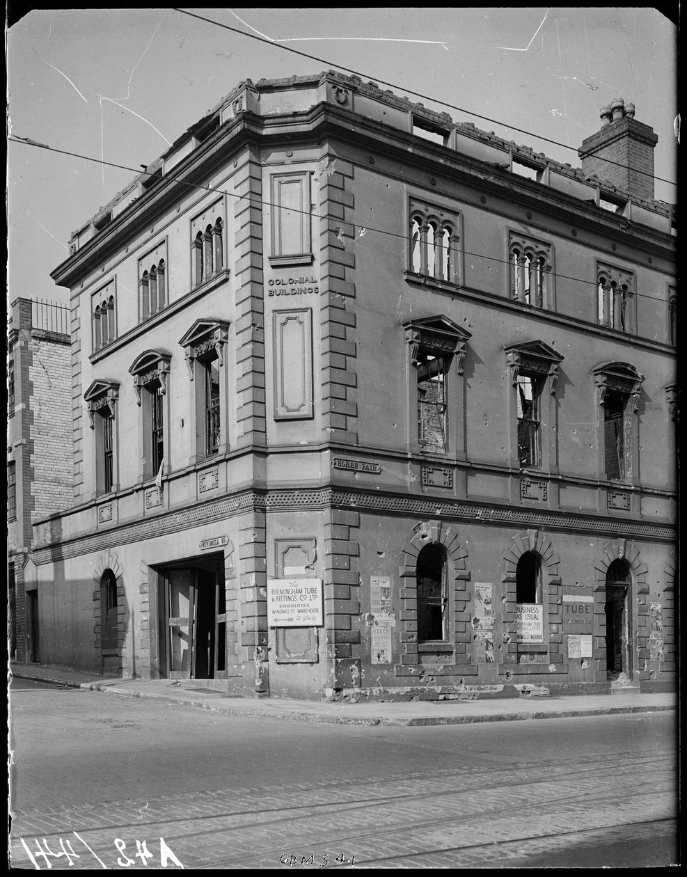 Colonial Buildings, 7 Horsefair, Ladywood, Birmingham, 1941. av George Bernard Mason