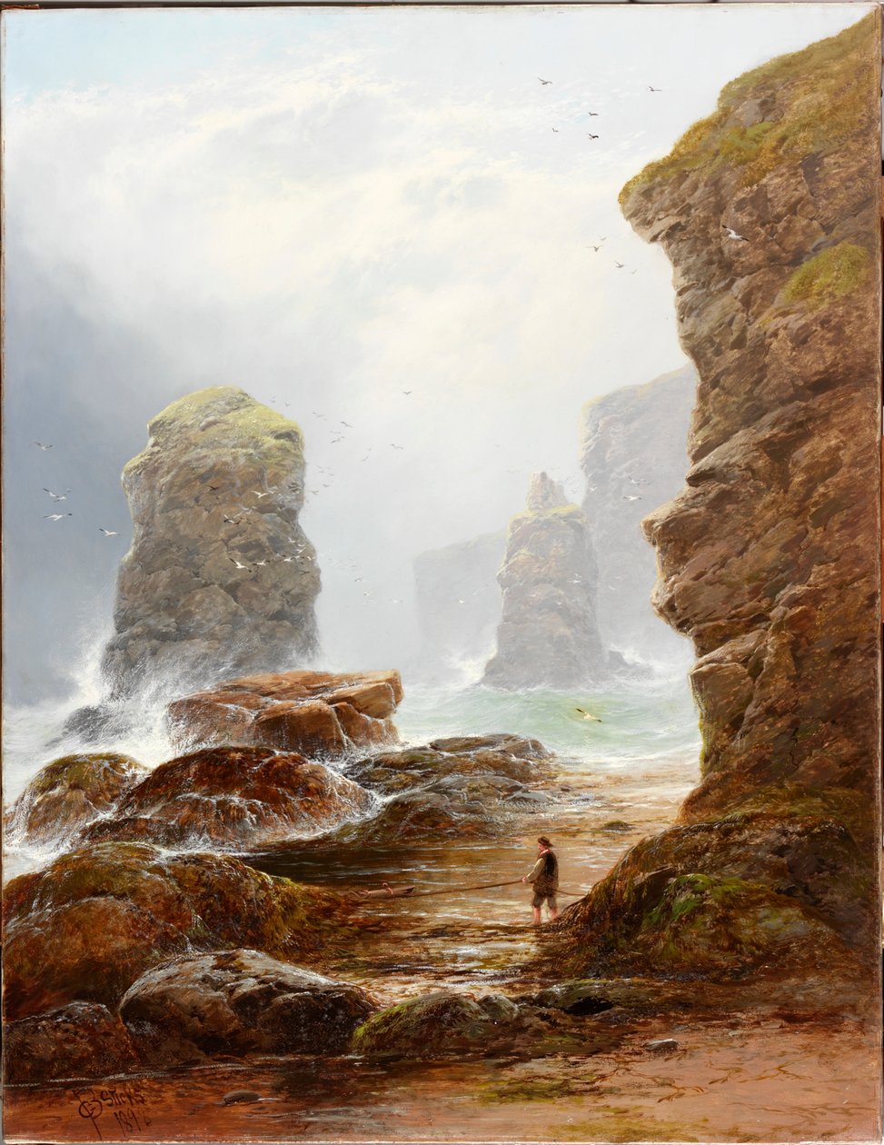 Cliffs ved Marsden Bay av George Blackie Sticks