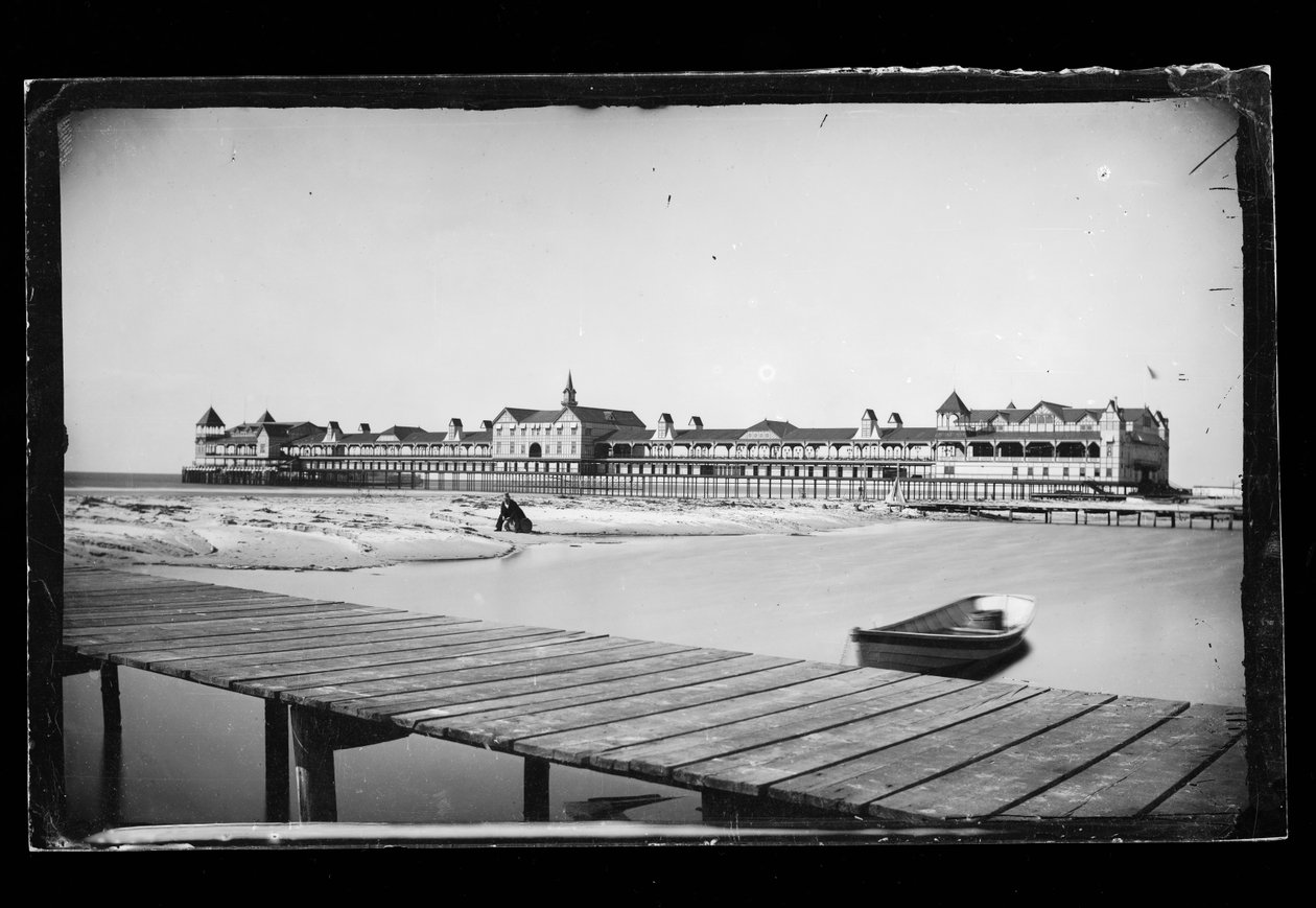 Jernbrygge, Coney Island, Brooklyn, ca. 1872-87 (negativ for våtkollosjon) av George Bradford Brainerd