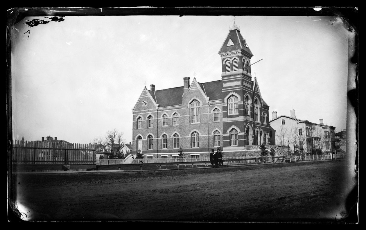 Rådhus, Flatbush, Brooklyn, ca. 1872-87 (negativ for våt kollosjon) av George Bradford Brainerd