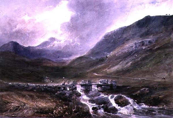 Walisisk fjellscene av George Bryant Campion