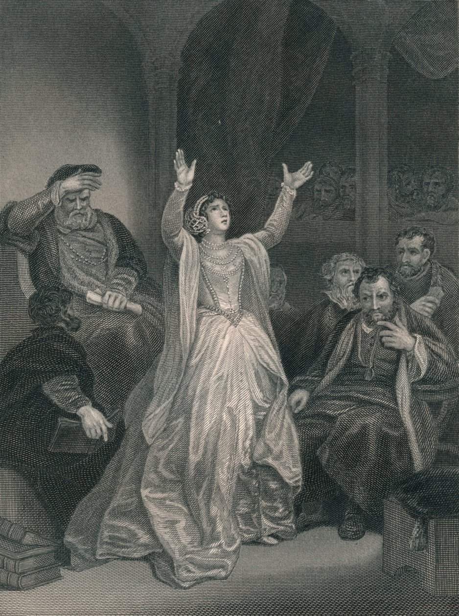 Fordømmelse av Anne Boleyn, midten av 1800-tallet. av George C. Finden