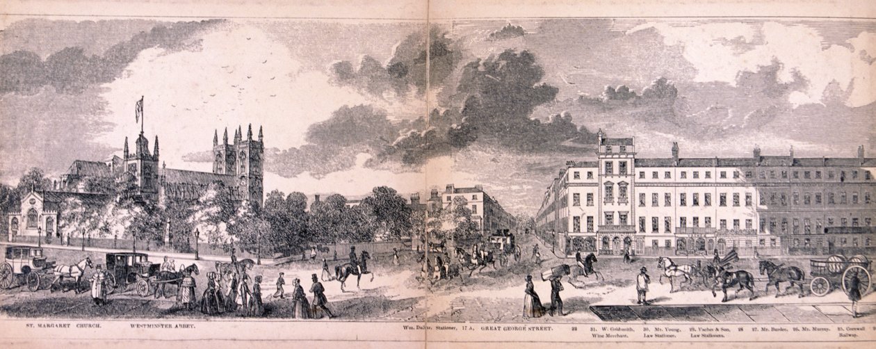 Panorama over London, 1849 av George C Leighton