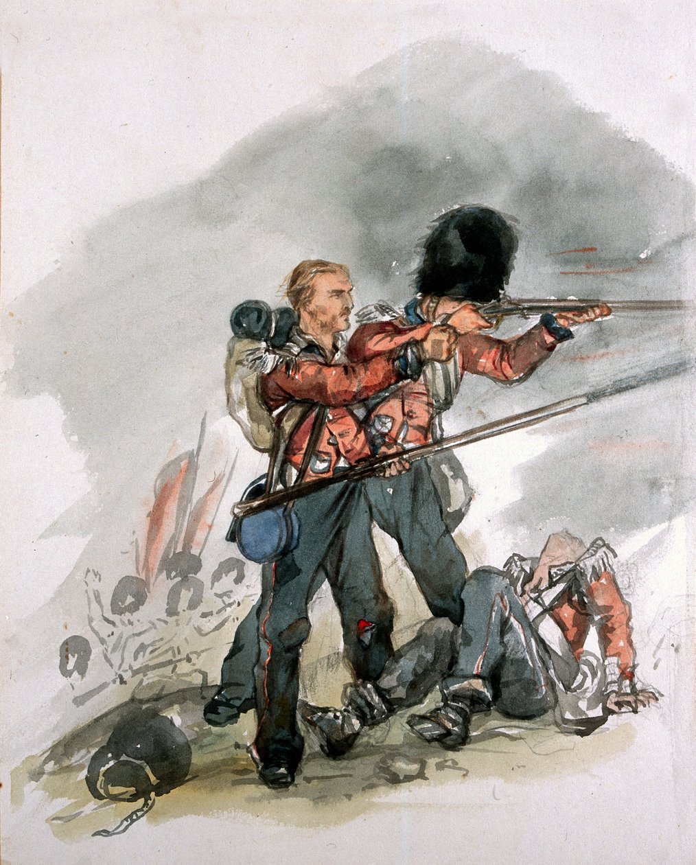 Siste stand av to gardister i kamp, 1854 ca av George Cadogan