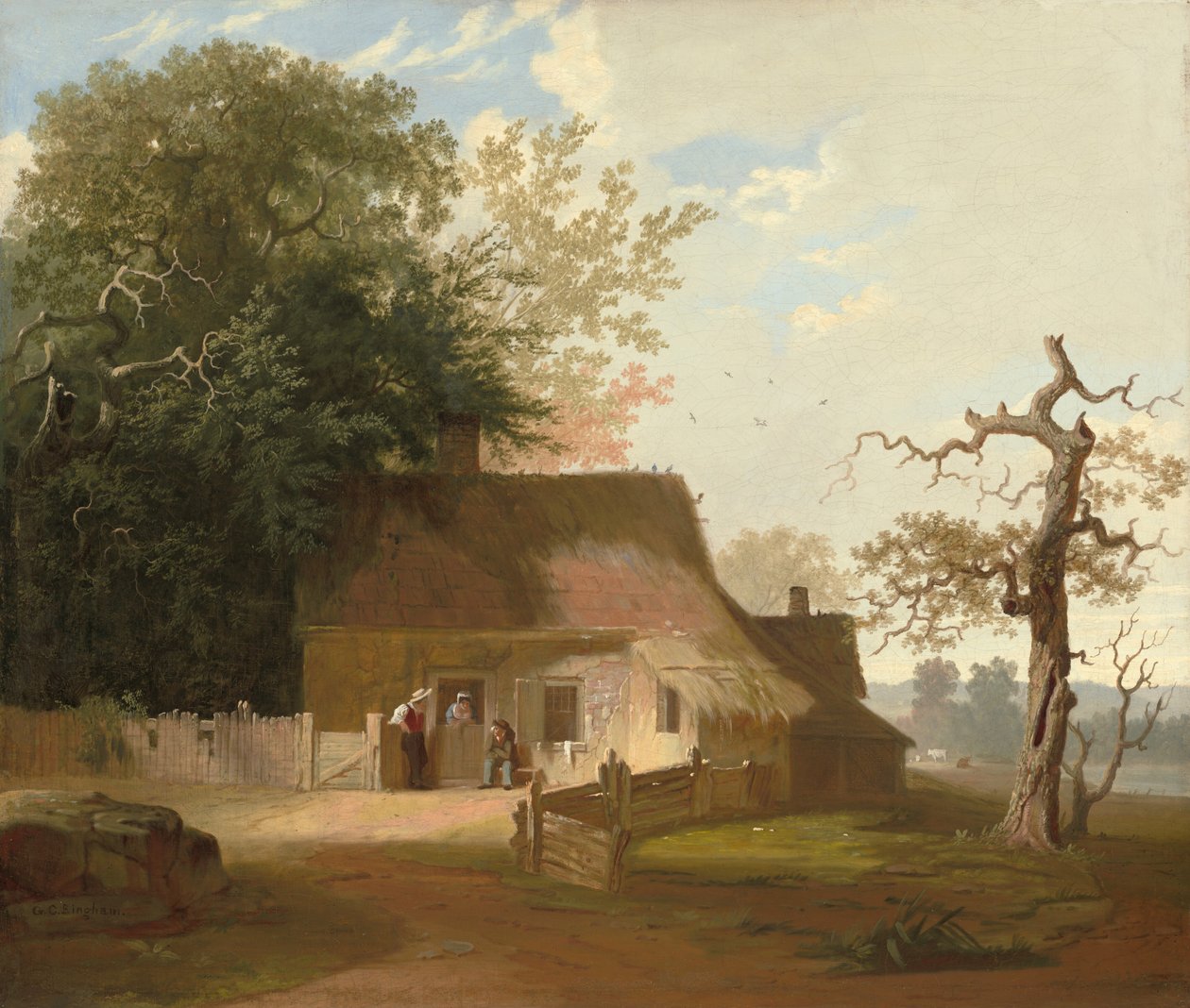 Hyttelandskap av George Caleb Bingham