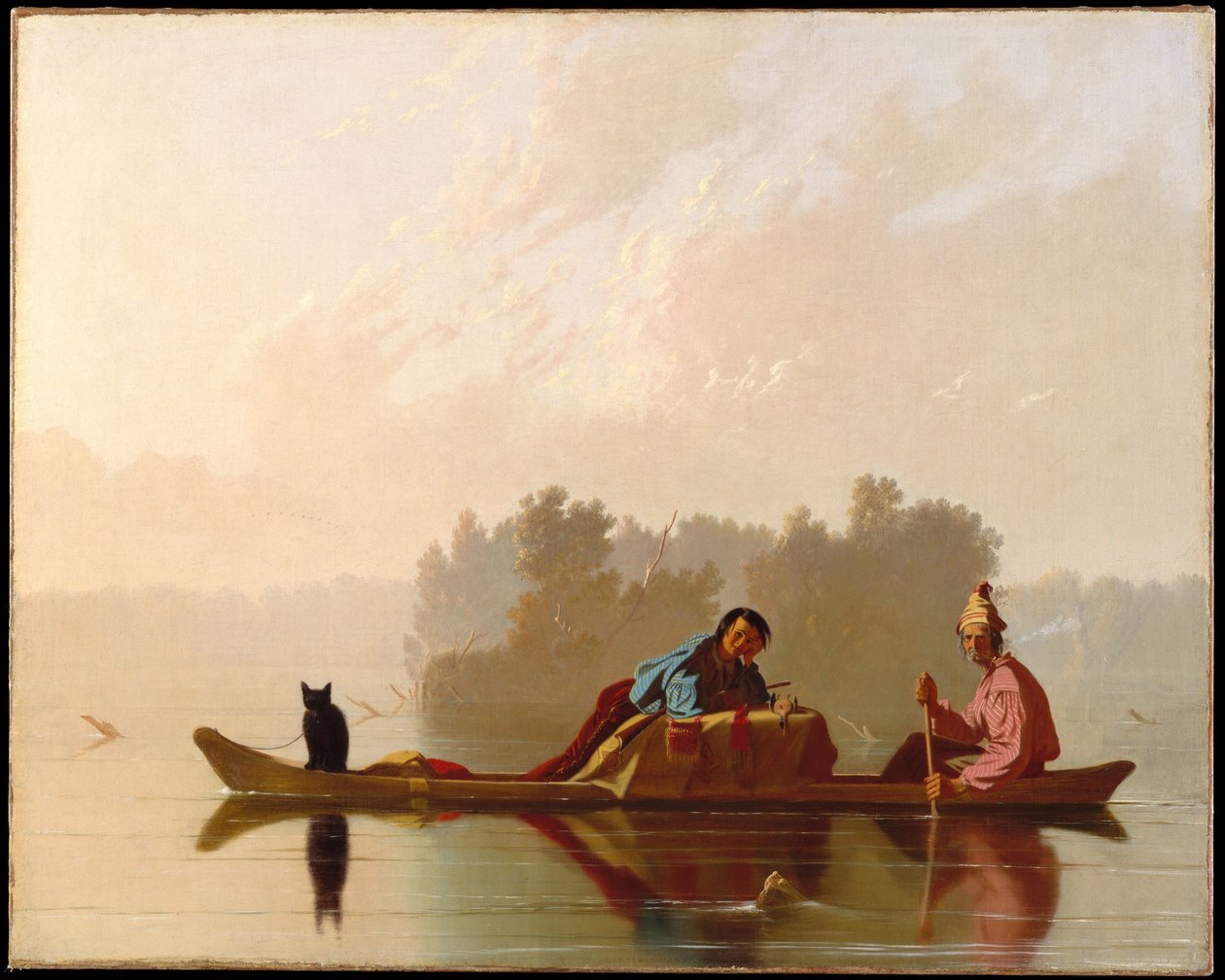 Pelshandlere på vei nedover Missouri av George Caleb Bingham