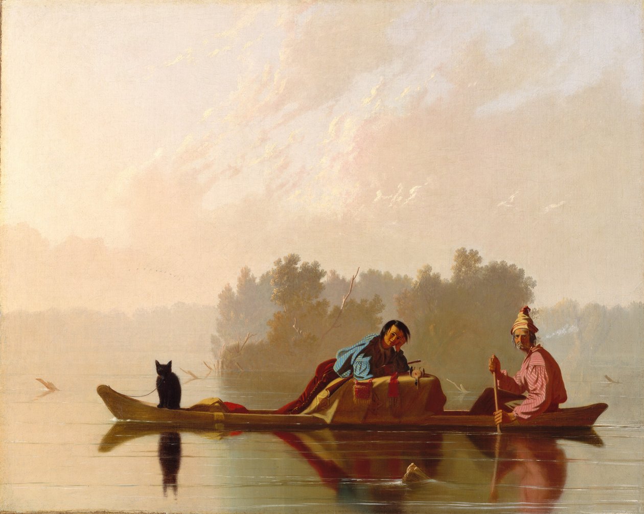 Pelshandlere Descending the Missouri, 1845. av George Caleb Bingham