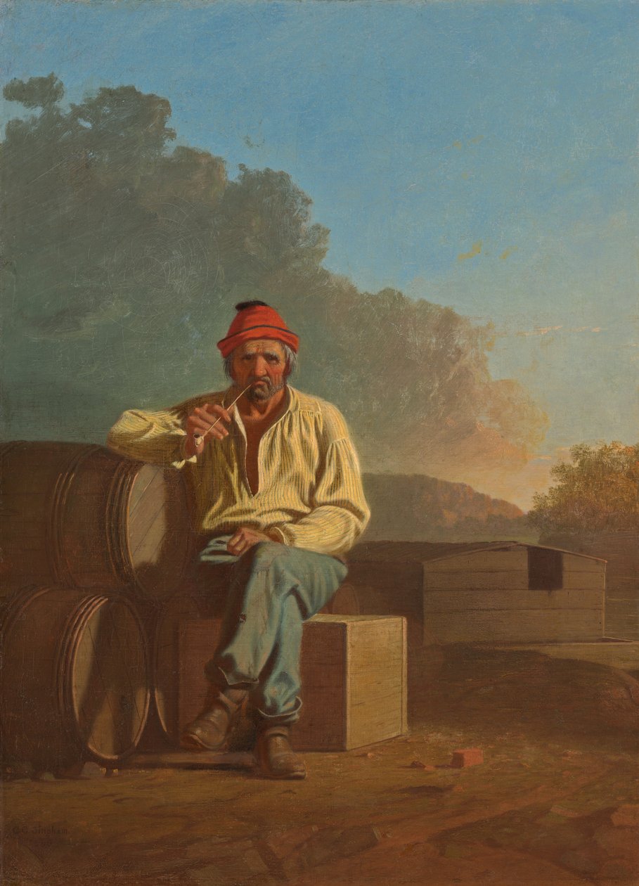 Mississippi båtmann av George Caleb Bingham