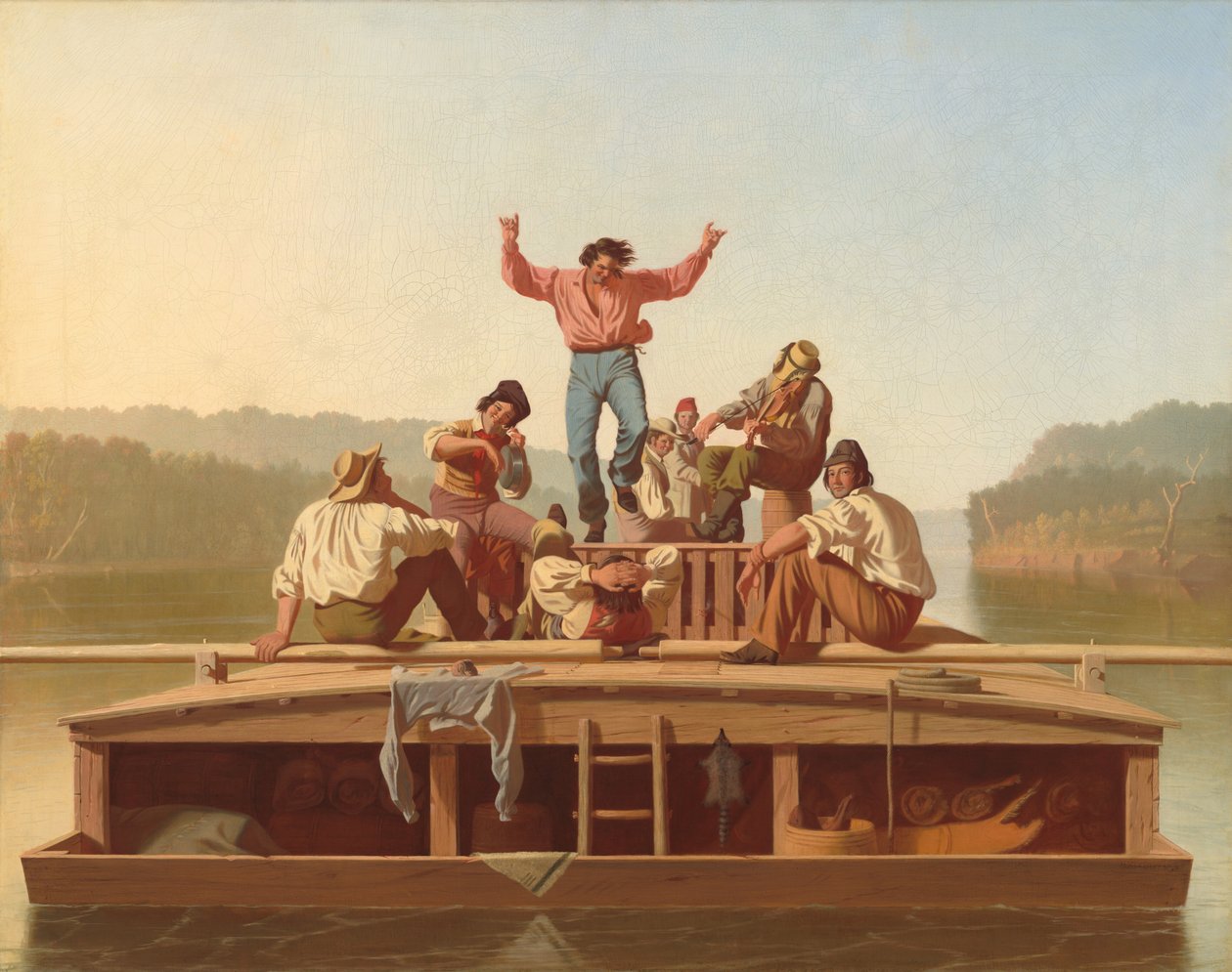 The Jolly Flatboatmen av George Caleb Bingham