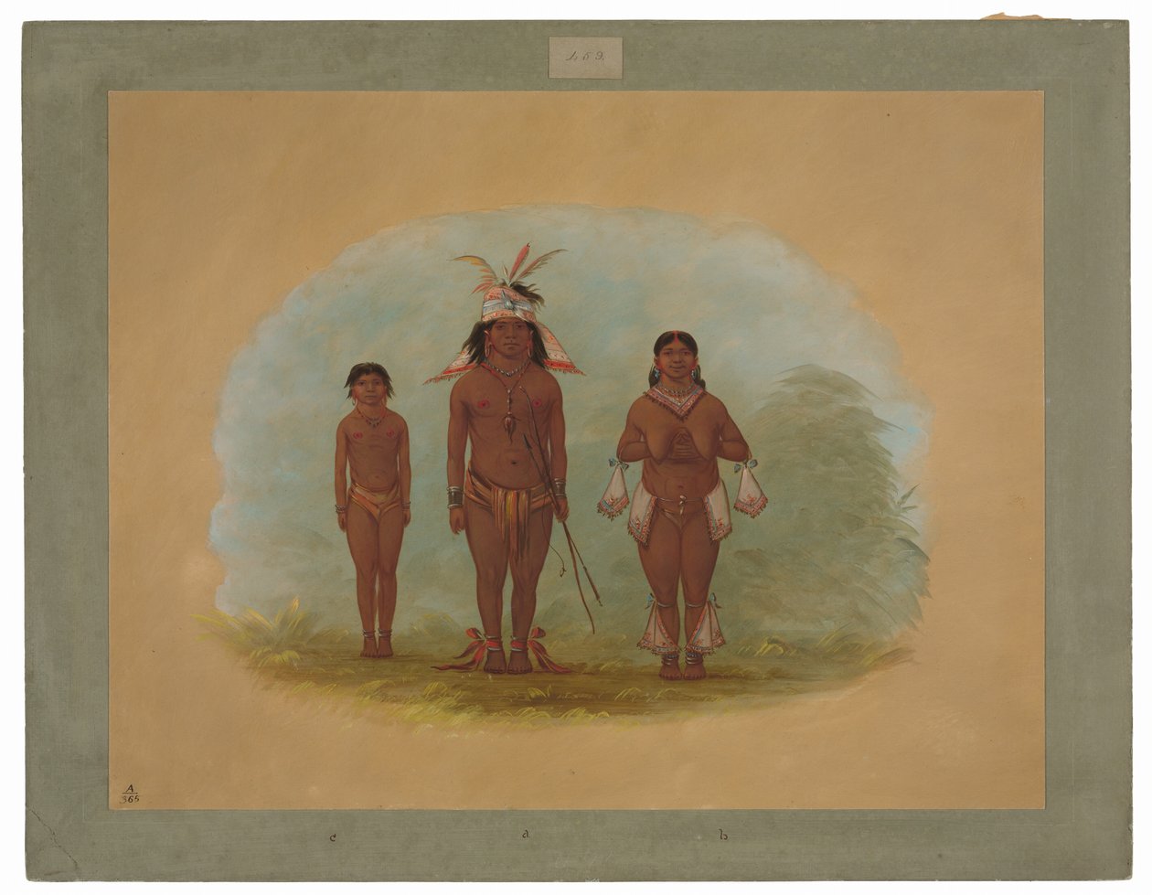 En Chetibo-familie av George Catlin