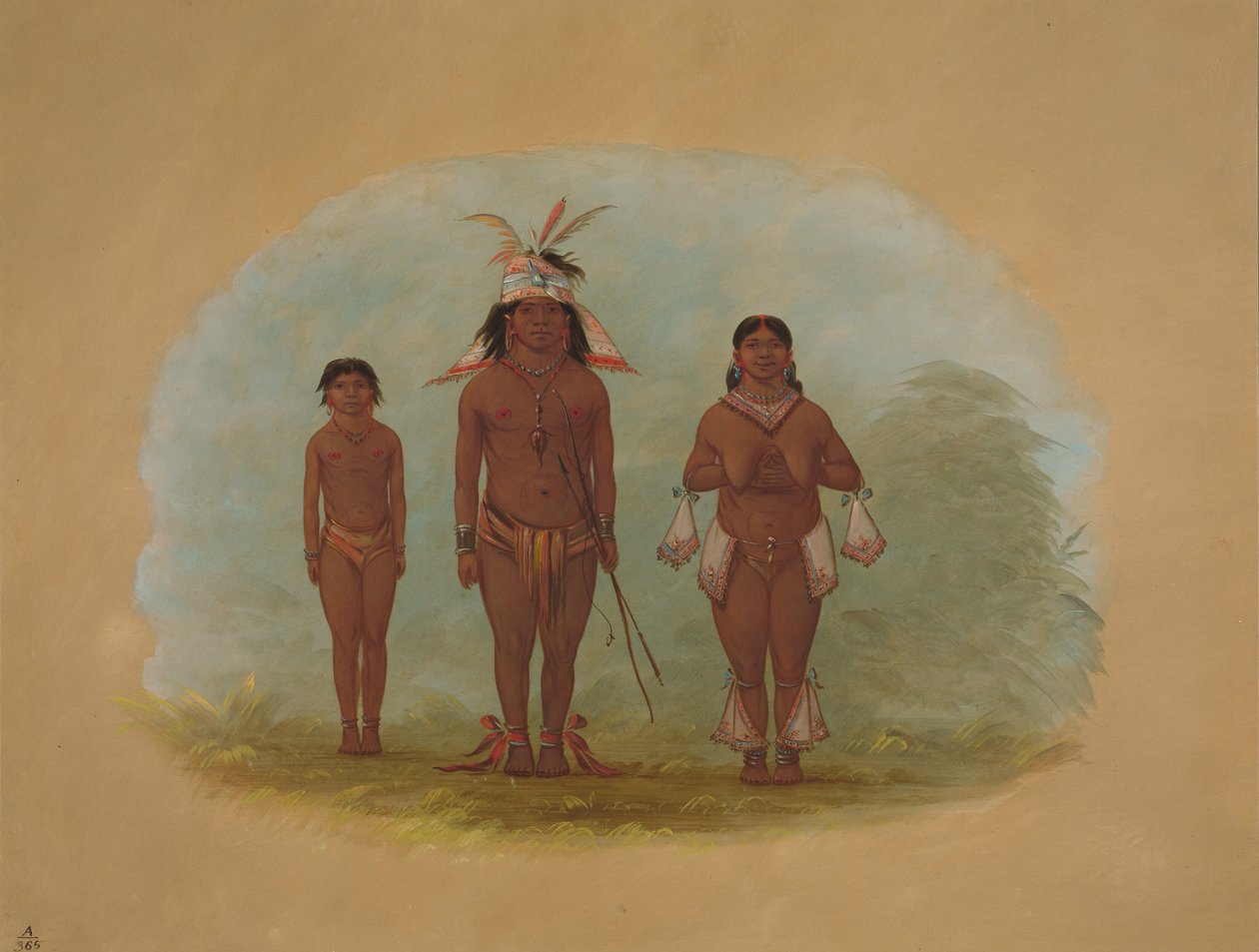En Chetibo-familie, 18541869. av George Catlin