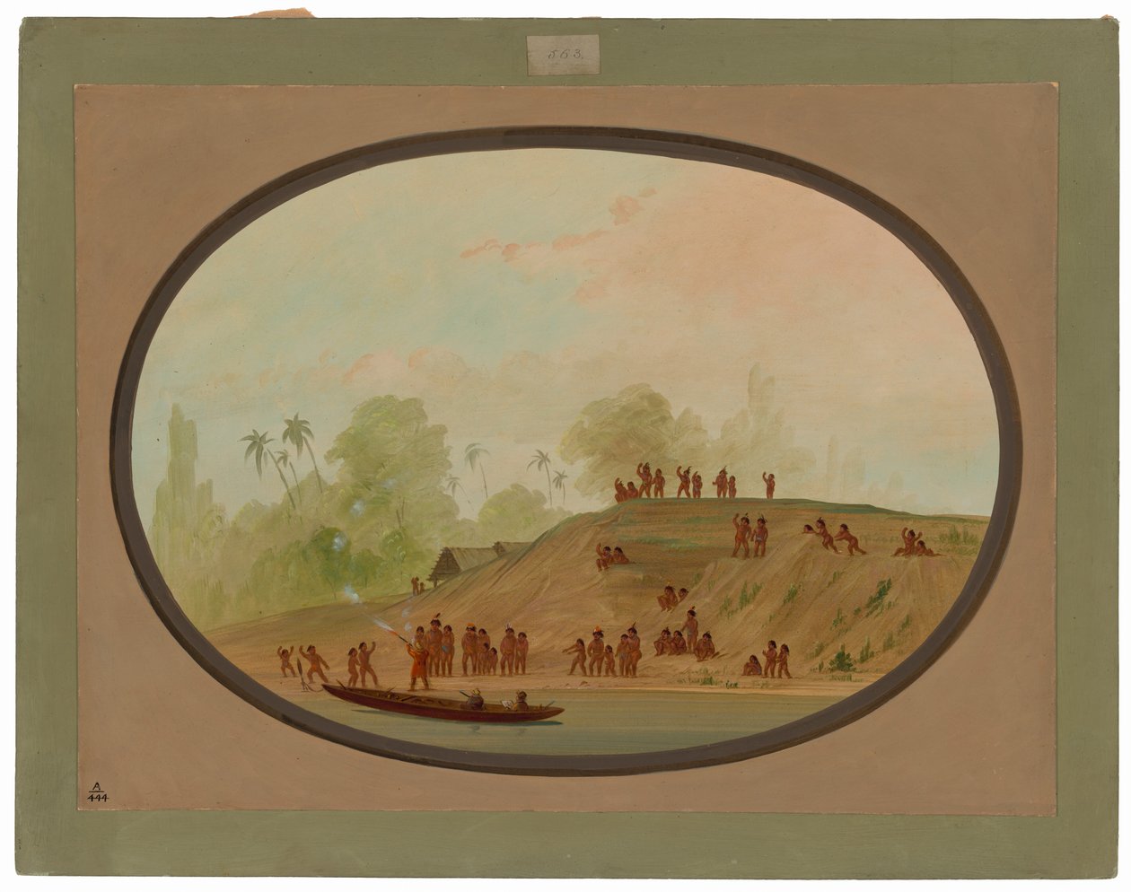 En liten Lengua-landsby av George Catlin