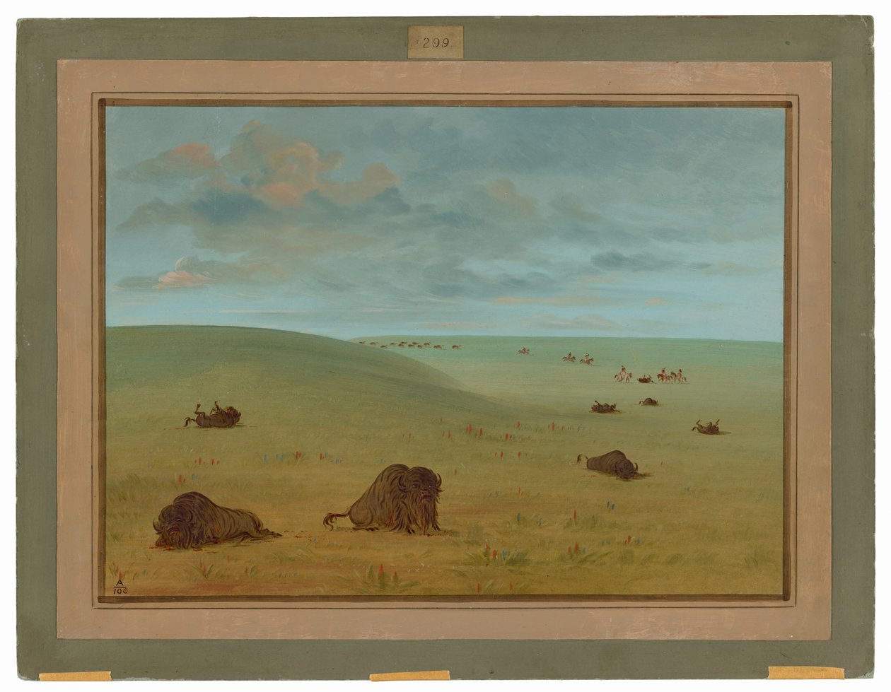 Etter bøffeljakten - Sioux av George Catlin