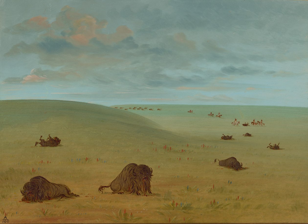 After the Buffalo Chase - Sioux, 18611869. av George Catlin