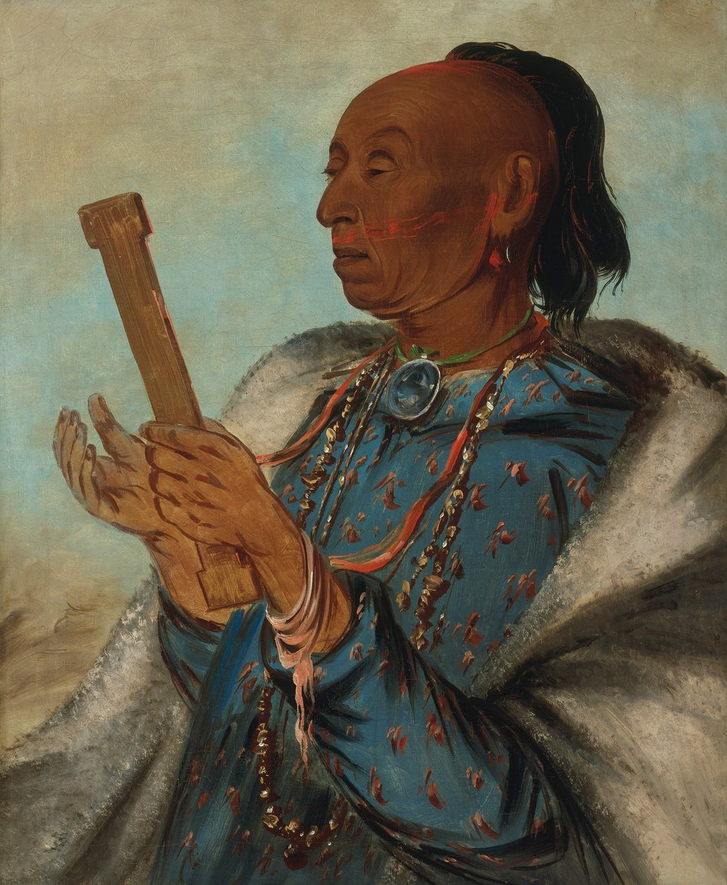 Ah-tón-we-tuck, kalkun, som gjentar bønnen sin av George Catlin