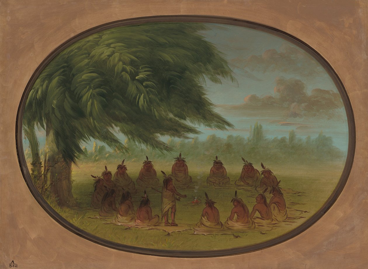 Et indisk råd - Sioux, 18611869. av George Catlin