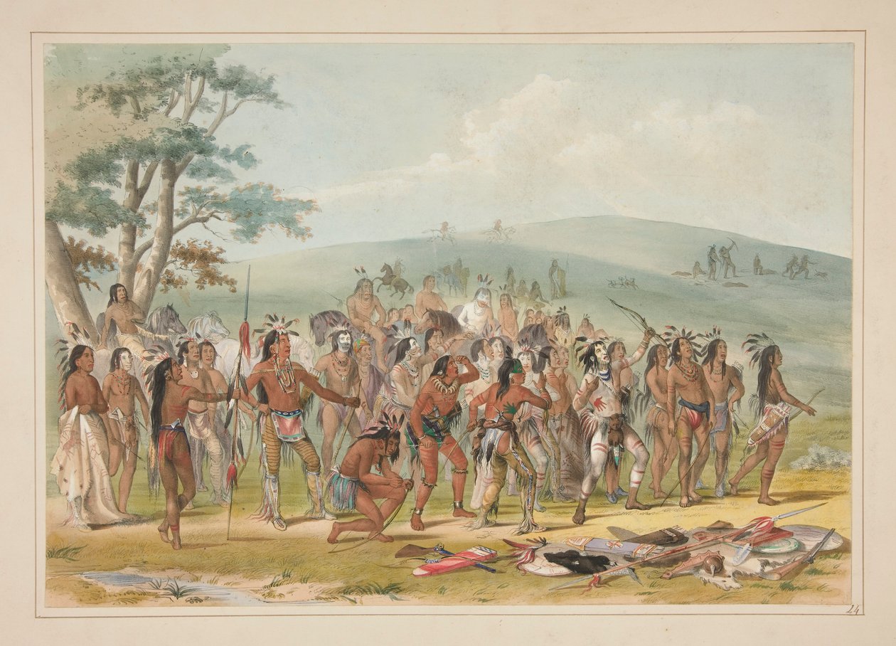 Archery of the Mandans, pl. 24 from the North American Indian Portfolio   1335524   no       norwegian Successfully Translated  Original: Scène in een boereninterieur Translat: Scène in een boereninterieur 1385225 no norwegian Successfully Translated Origi av George Catlin