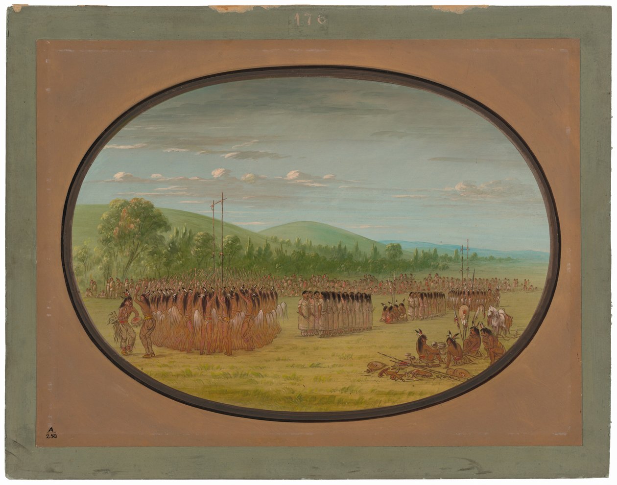 Ball-Play Dance - Choctaw av George Catlin