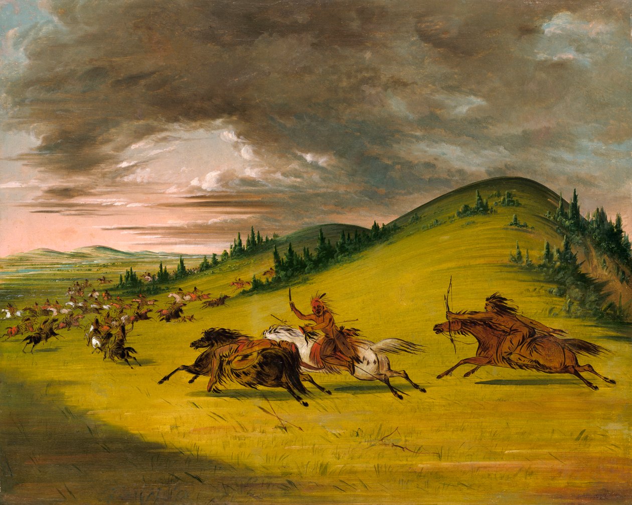 Kampen mellom Sioux og Sac og Fox, 1846-1848. av George Catlin