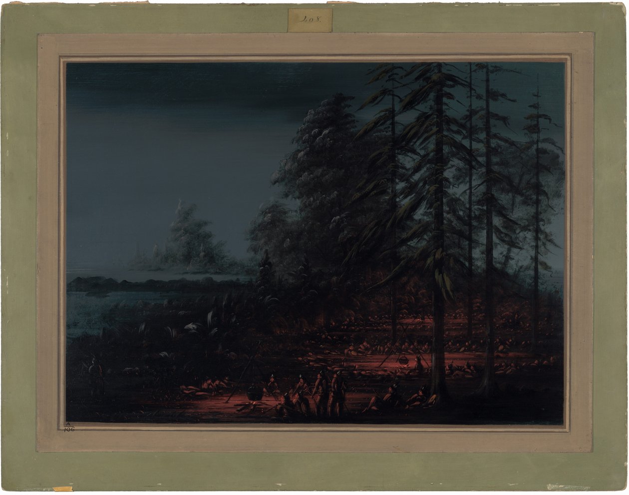 Bivuakk av et Sioux-krigsparti av George Catlin