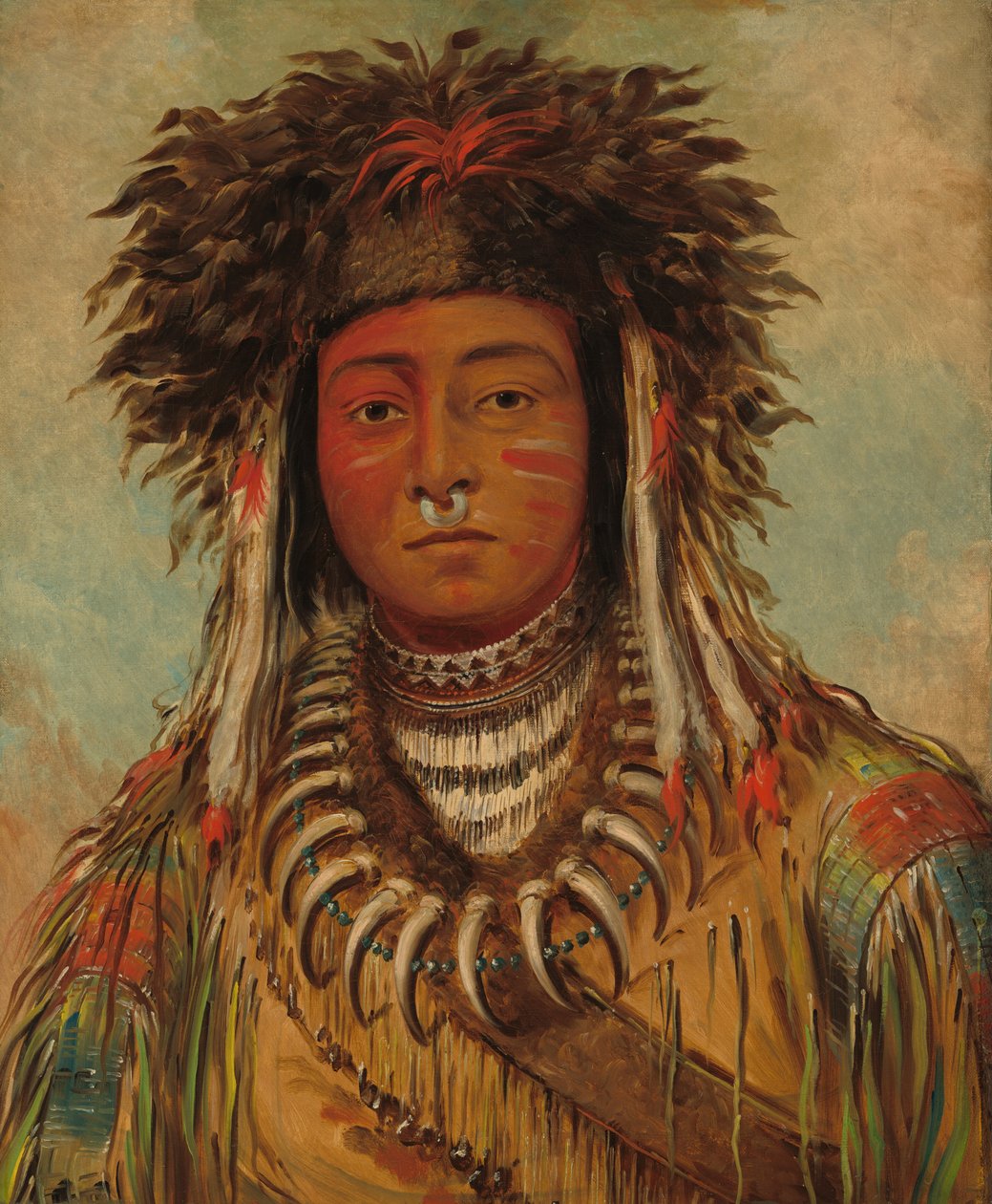 Guttesjef - Ojibbeway, 1843. av George Catlin