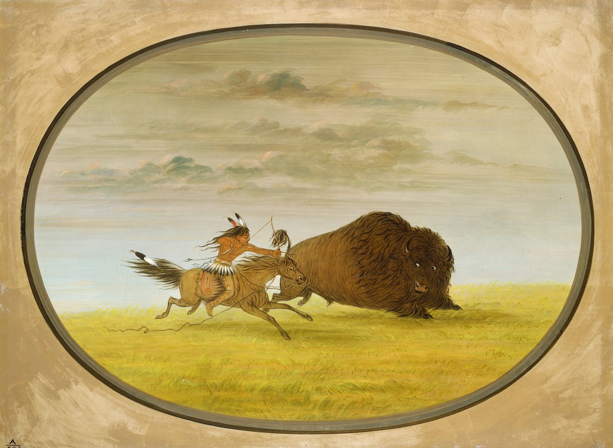 Bisonjakt av George Catlin